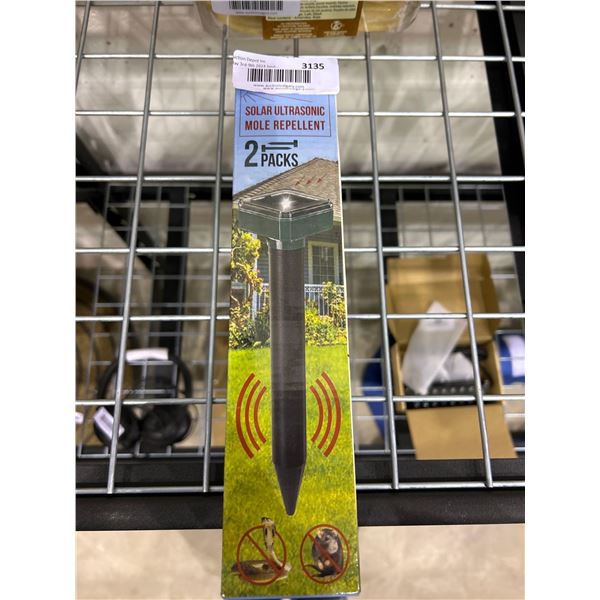 Solar powered ultra sonic mole repellent, pack of 2