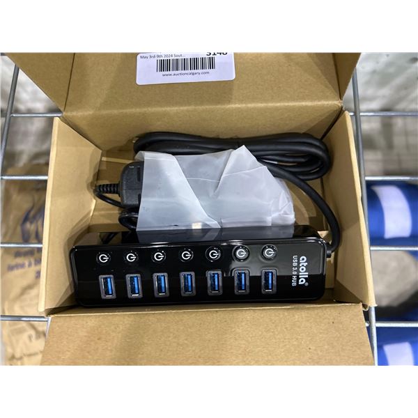 Atolla Hub USB alimentato, Hub USB 3.0 a 4 porte Plus porte dedicate alla ricarica con interruttori On/Off - Adattatore di alimentazione Incluso Hub USB 3.0 con alimentazione esterna Atolla Hub USB alimentato, Hub USB 3.0 a 4 porte Plus porte dedicate alla ricarica con interruttori On/Off - Adattatore di alimentazione Incluso Hub USB 3.0 con alimentazione esterna