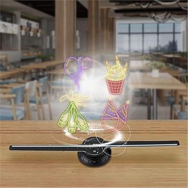 Holographic 3D LED fan