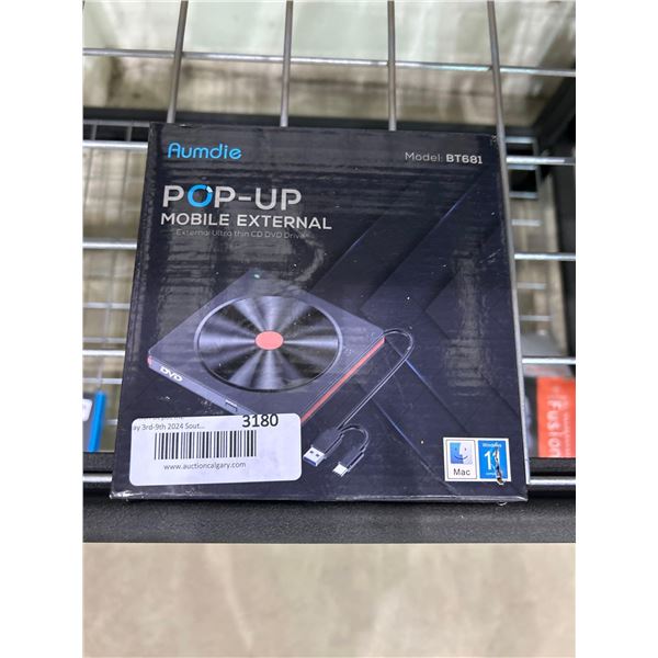 Aumdie pop-up mobile external CD/DVD drive