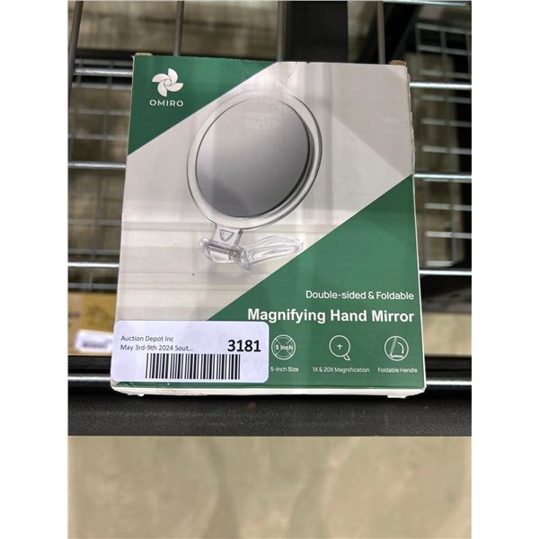 Omiro double sided and foldable magnifying hand mirror