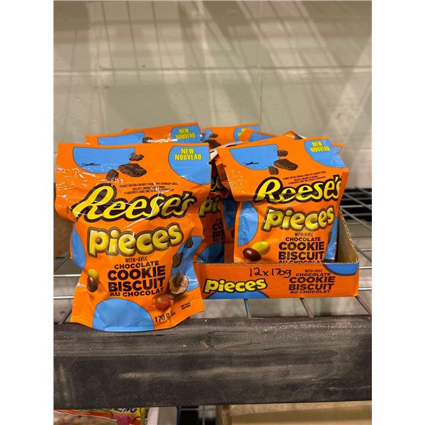 Reeses pieces chocolate cookie biscuit snacks 12x170g