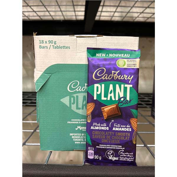 Cadbury plant based chocolate bar 18x90g