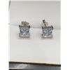 Image 1 : Set of Princess Cut 1.5 carat TW Solitaires Stud Earrings