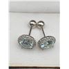 Image 2 : 2.30 CT TW GRA CERTIFIED MOISSANITE VVS D COLOR SET IN STERLING SILVER EARRINGS WITH ROUND HALO SURR