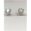 Image 1 : Set of 2.0 carat Moissanite Solitaire Stud earrings with appraisal $1425.00