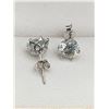 Image 2 : Set of 2.0 carat Moissanite Solitaire Stud earrings with appraisal $1425.00