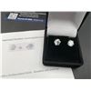 Image 4 : Set of 2.0 carat Moissanite Solitaire Stud earrings with appraisal $1425.00