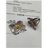 Image 5 : Natural Amethyst & Citrine Butterfly Sculpted Dress ring with appraisal $605.00