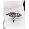 Image 2 : Natural Garnets 5.10 Oval Cut Cluster Ring .925 Silver with appraisal $620.00