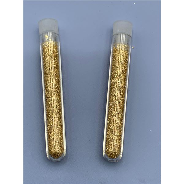 LOT of 2 Large Vials of Golden Flake Material