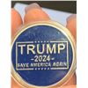 Image 2 : TRUMP 2024 Save America Again Presidential Campaign Medallion NEW in case