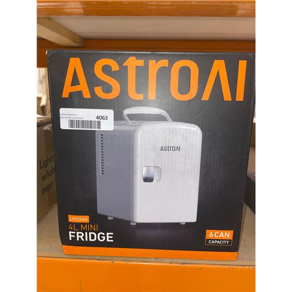 AstroAI Mini Fridge, 4 Liter/6 Can Portable Thermoelectric Cooler Refrigerators for Skincare, Bevera