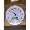 Image 1 : Quartz Wall Clock with Digital Date & Temperature Display