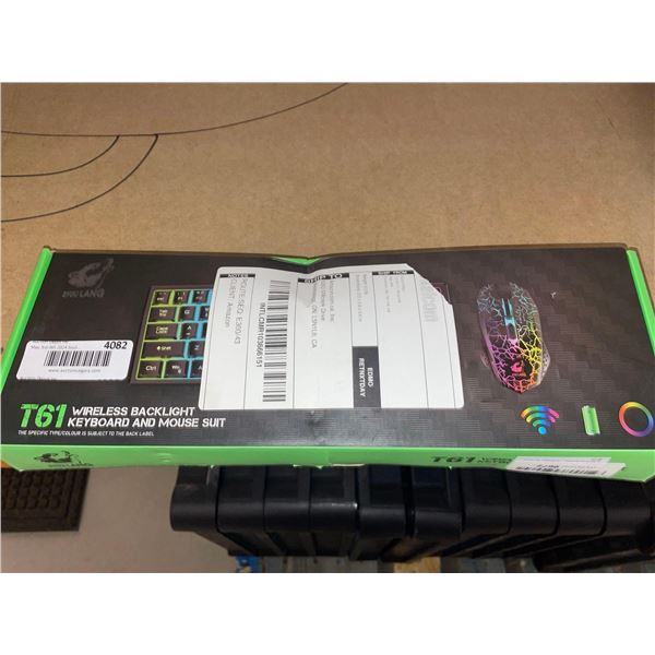 T61 Wireless Blacklight Keyboard and Mouse Suit