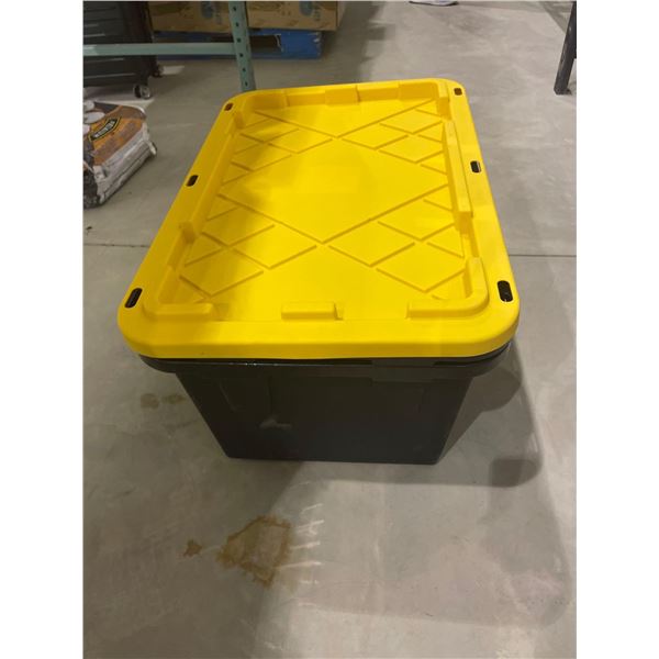 Yellow Lids Durable Storage Bin