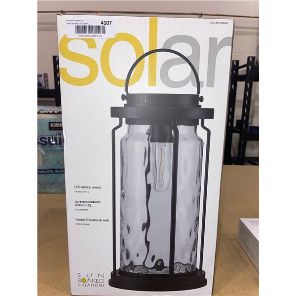 Solar vintage syle LED table top lantern