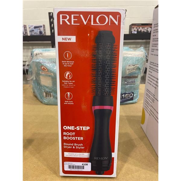 Revlon one step root booster round hair brush, dryer and styler
