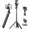 Image 2 : EUCOS Newest 62" Phone Tripod, Tripod for iPhone & Selfie Stick
