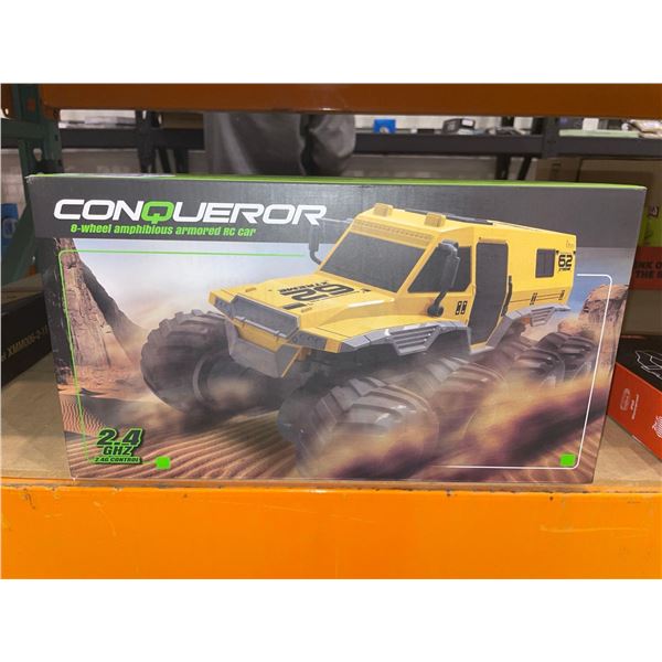 Conqueror 8-wheeled amphibious armored remote control car