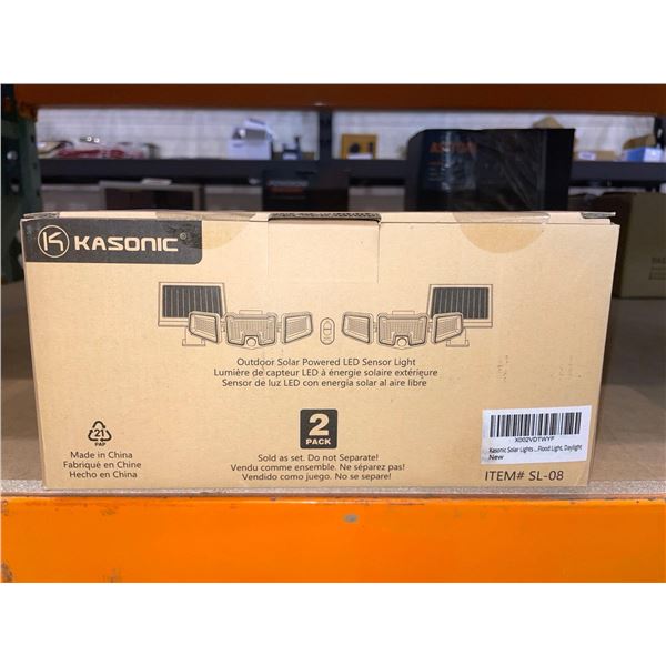 Kasonic outdoor solar powered LED sensor light, pack of 2