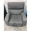 Image 1 : Grey upholstered rocking and reclining chair