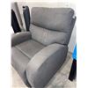 Image 2 : Grey upholstered rocking and reclining chair