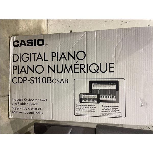 Casio digital piano with padded bench seat