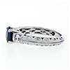 Image 6 : 14K White Gold 1.60 ctw Round Sapphire Solitaire Diamond Milgrain Engagement Rin