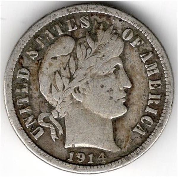 1914 Barber Dime