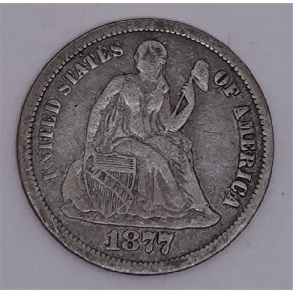 1877-CC Seated Dime