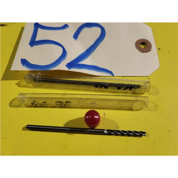 Set of Extra Long Solid Carbide End Mill 1/8" 4fl.