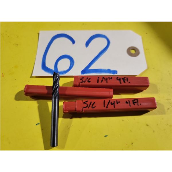 Solid Carbide End Mill 1/4" 4fl.