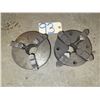 Image 1 : Set of 3 & 4 Jaw Lathe Chuck 6" plain back