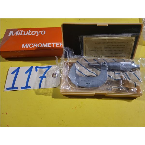 New Mitutoyo 101-112 Micrometer 25mm-50mm