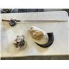 Image 1 : CONCH SHELL, FISHING ROD AND REELS