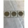 Image 2 : 3 RARE CANADIAN DOLLARS 1968, 1969, 1970 MANITOBA CENTENNIAL
