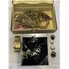 Image 2 : JEWELLERY BOX AND BASKET OF JEWELLERY