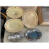 Image 2 : BOX OF ASSORTED CHINA PLATES, SERVING DISHES, ETC