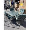 Image 2 : GLASS PATIO TABLE WITH 4 CHAIRS