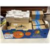 Image 1 : BOX OF REPTILE SUN LAMPS, PHONE STAND, AND GLASS PIPES