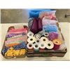 Image 1 : NECK TIES, WAIST TIES AND TRAY OF MATERIAL