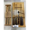 Image 2 : ROYAL WORCESTER DISH AND 2 WOOD HANDLE KNIFE SETS