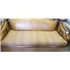 Image 2 : AS NEW ORNATE AND HIGHLY DECORATED SOFA, RETAILS $4800, LEATHER BACKING, AS NEW CONDITION, 1 OF A KI