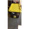 Image 2 : PLASTIC TOTES WITH LIDS, 4 PCS