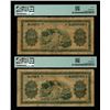Image 2 : Martinique, Banque de la Martinique ND (1942) 100 Francs Issued Banknote, two PMG graded Fine 12 (Pi
