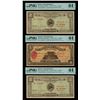 Image 1 : Mexico, La Tesoreria General del Estado, Trio of Issued Banknotes, various grades, 1916 (Pick-S1135)