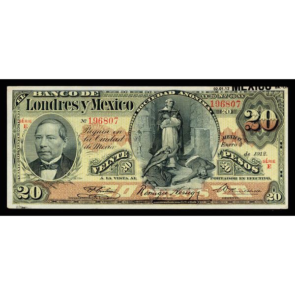 Mexico, Banco de Londres y Mexico, Assortment of Issued Banknotes, 1902//1914 (Pick-S233s),