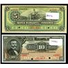 Image 1 : Mexico, Banco Mercantil de Veracruz & La Tesoreria General del Estado, Specimen and Issued Banknote 