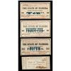 Image 1 : State of Louisiana, 1864, and, State of Florida, 1863, Issued Obsolete Banknote Quartet,